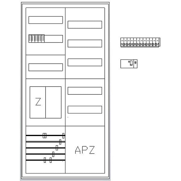 ABN Zählerschrank eHZ 1Z 1R 1V1APZ S27EB111V1S